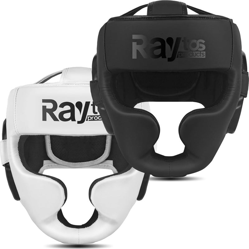 Raytos Boxing Headgear Helmet for Men Women - Professional Lightweight Open Face Combat Head Guard with Breathable Protection, Secure Fit for MMA Muay Thai Kickboxing Sparring Training Fighter - Image 1